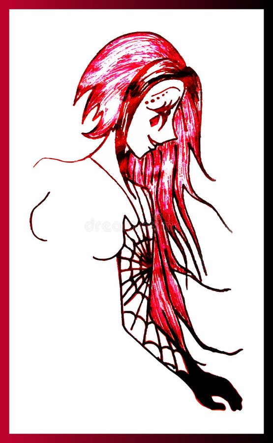 desenho de esboço de garota de anime de bruxa 17198936 Vetor no Vecteezy
