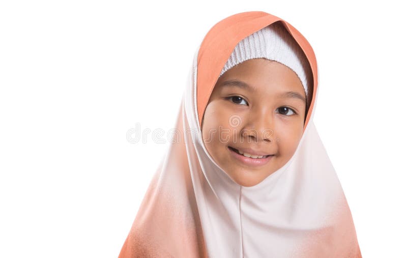 Jovem Muçulmana de Véu Eu foto de stock