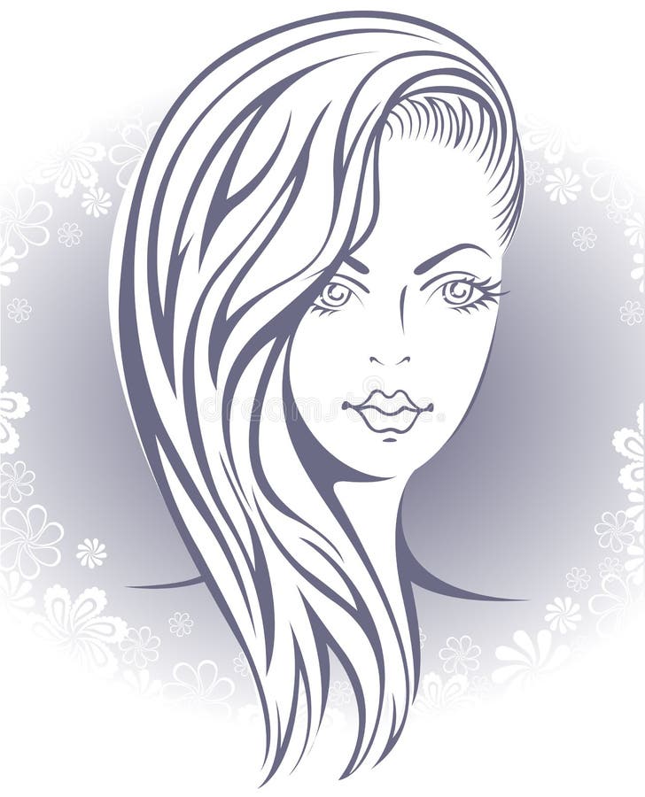 Rapariga no cinzento ilustração do vetor