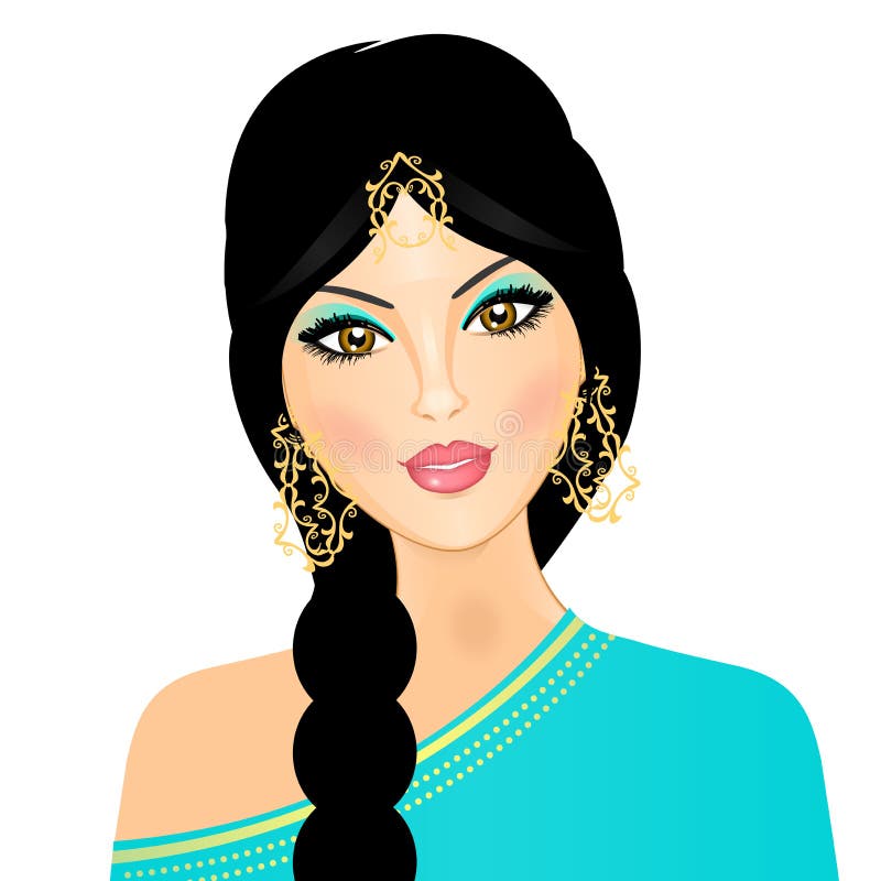 Rapariga oriental ilustração royalty free