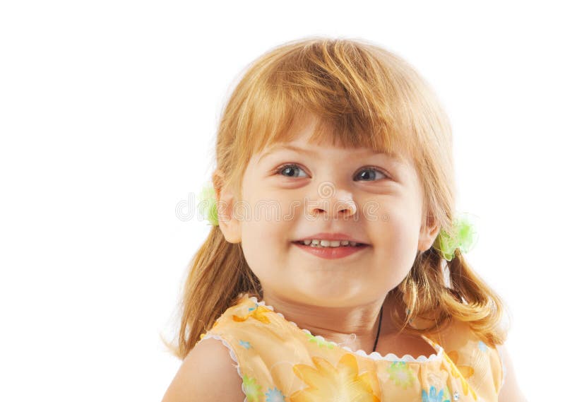 Menina fofa em idade pré-escolar imagens de stock