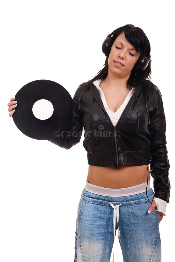 Morena Que Escuta a Música Do Jogador Foto de Stock - Imagem de contente,  menina: 33853912