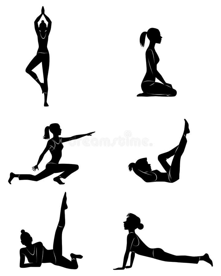 Vector illustration of a girl doing exercises. Vector illustration of a girl doing exercises