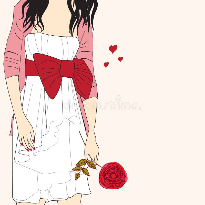 A Menina Romantica Com Levantou Se Ilustracao Do Vetor Ilustracao De Romantica Menina 19006229 a menina romantica com levantou se