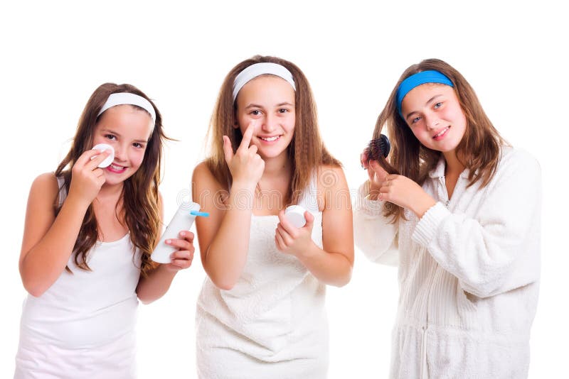 Meninas adolescentes que primping imagem de stock royalty free Meninas adolescentes que primping imagem de stock royalty free