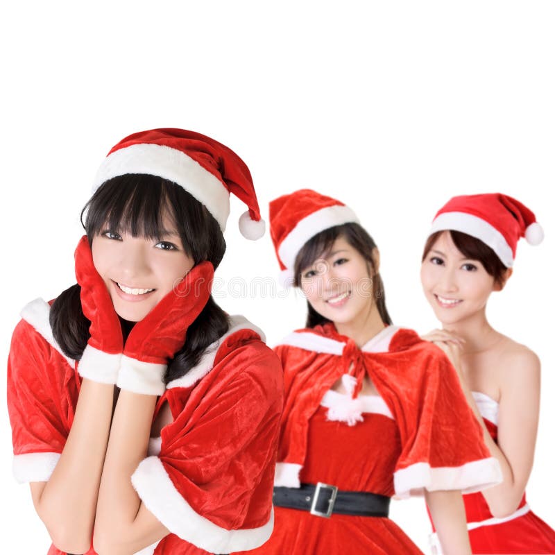 Meninas atrativas do Natal imagem de stock royalty free