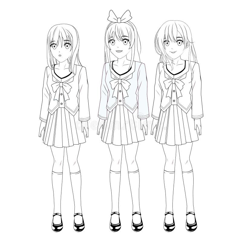 Olhos Preto E Branco Das Emoções De Meninas Do Manga Do Anime Ilustração do  Vetor - Ilustração de elemento, cartoon: 136702201