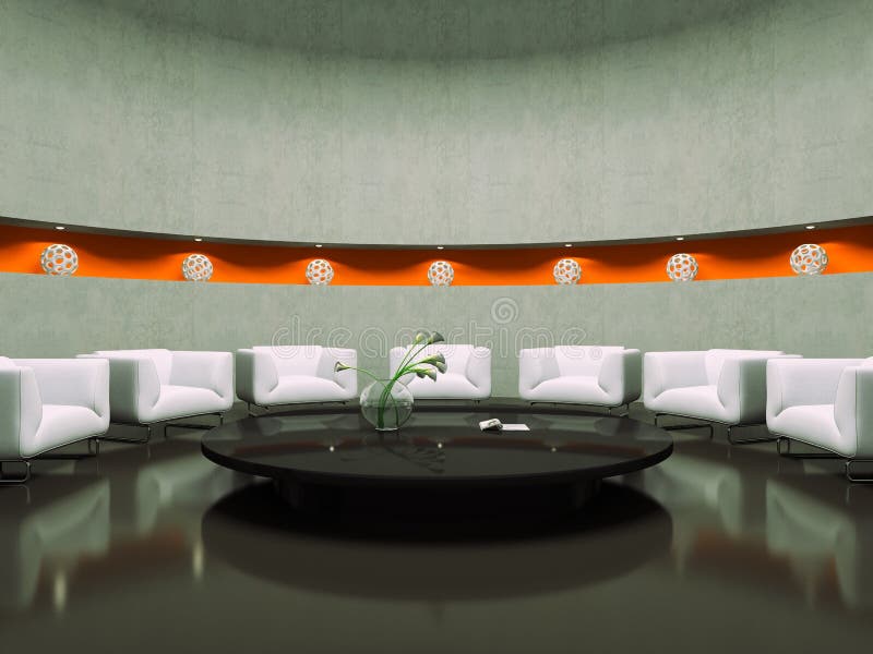 Uitzicht op de moderne wachtkamer stock illustratie