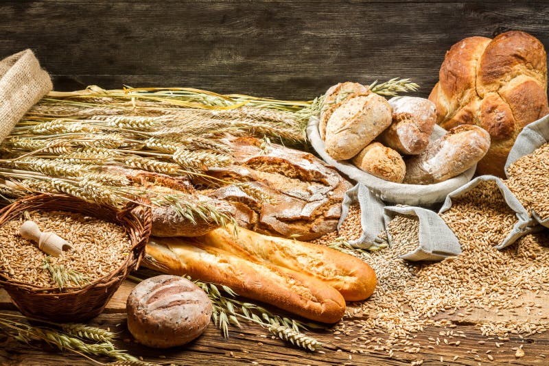 Mening van de producten in bakkerij royalty-vrije stock fotografie Mening van de producten in bakkerij royalty-vrije stock fotografie