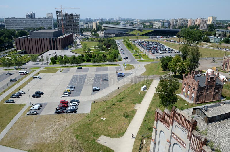 Mening van de stad (Katowice in Polen) royalty-vrije stock fotografie Mening van de stad (Katowice in Polen) royalty-vrije stock fotografie