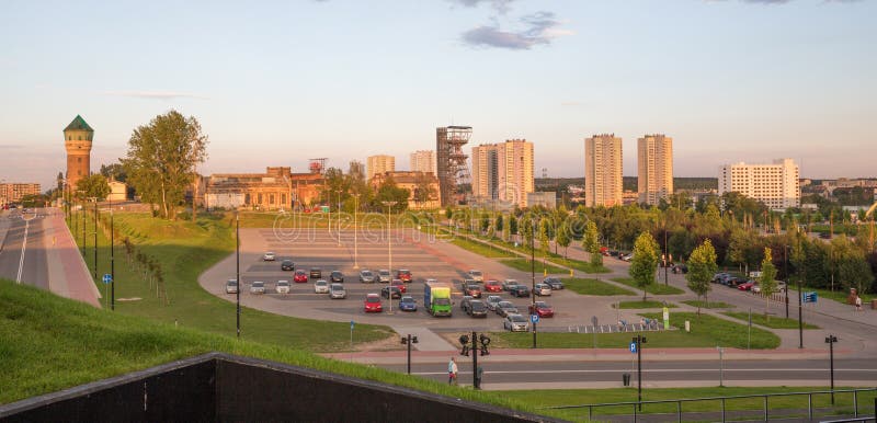 Mening van het Katowice-stadspanorama royalty-vrije stock foto Mening van het Katowice-stadspanorama royalty-vrije stock foto