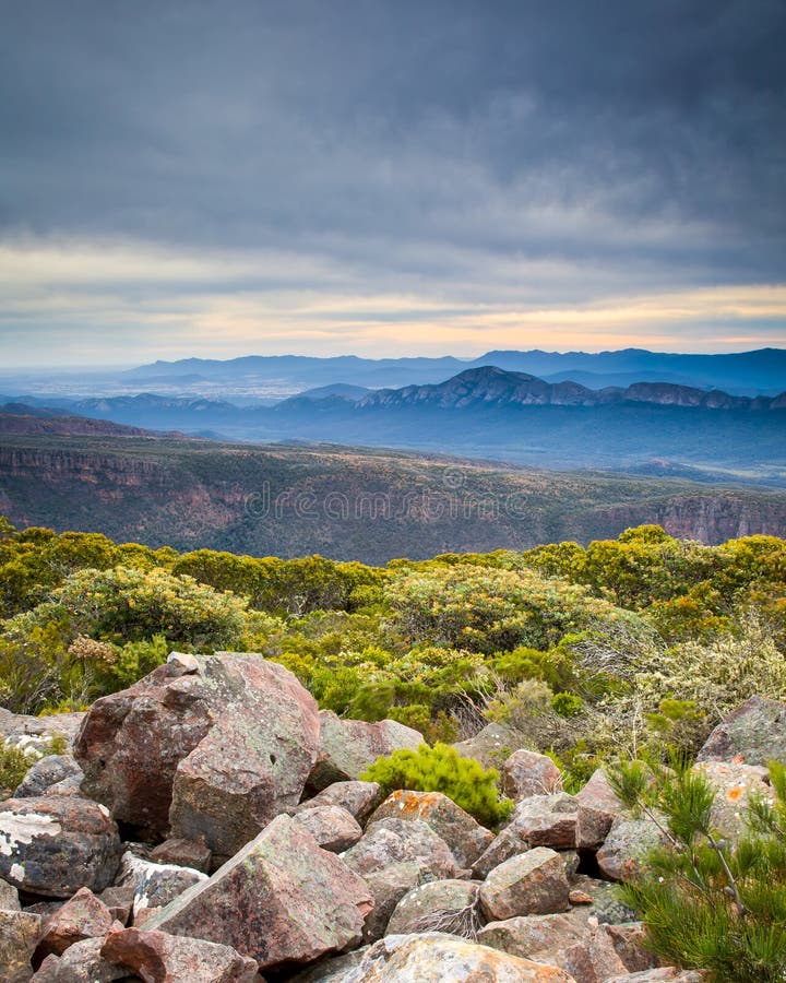 Uitzicht vanaf Mount William royalty-vrije stock afbeelding