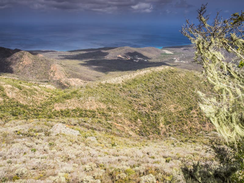 Uitzicht vanaf de top van Christoffel royalty-vrije stock foto's