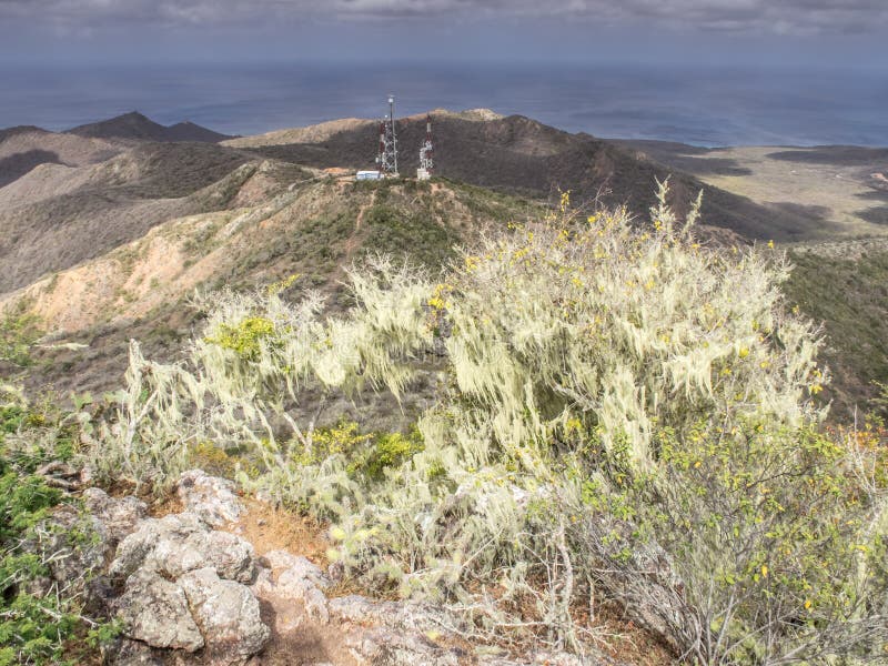 Uitzicht vanaf de top van Christoffel stock fotografie