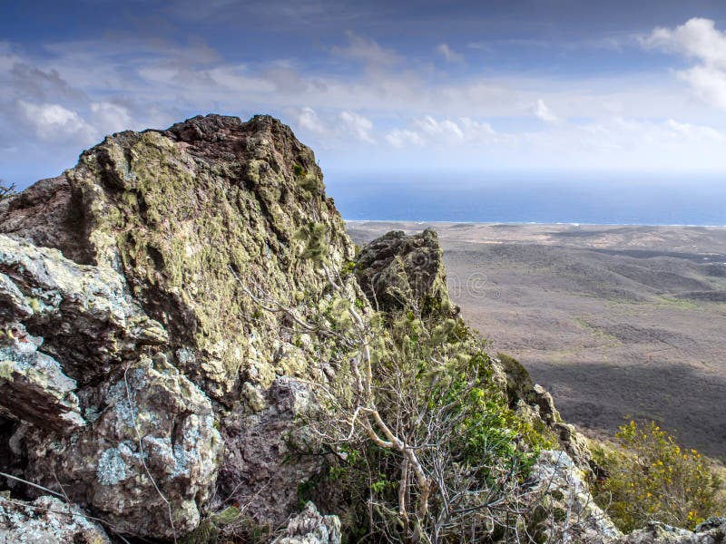 Uitzicht vanaf de top van Christoffel royalty-vrije stock foto's