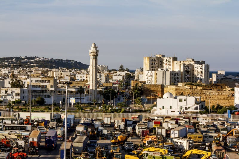 Tunisia.Tunisia.May 25, 2017.Views of the surrounding area and the port of La Gullet in Tunisia. Tunisia.Tunisia.May 25, 2017.Views of the surrounding area and the port of La Gullet in Tunisia