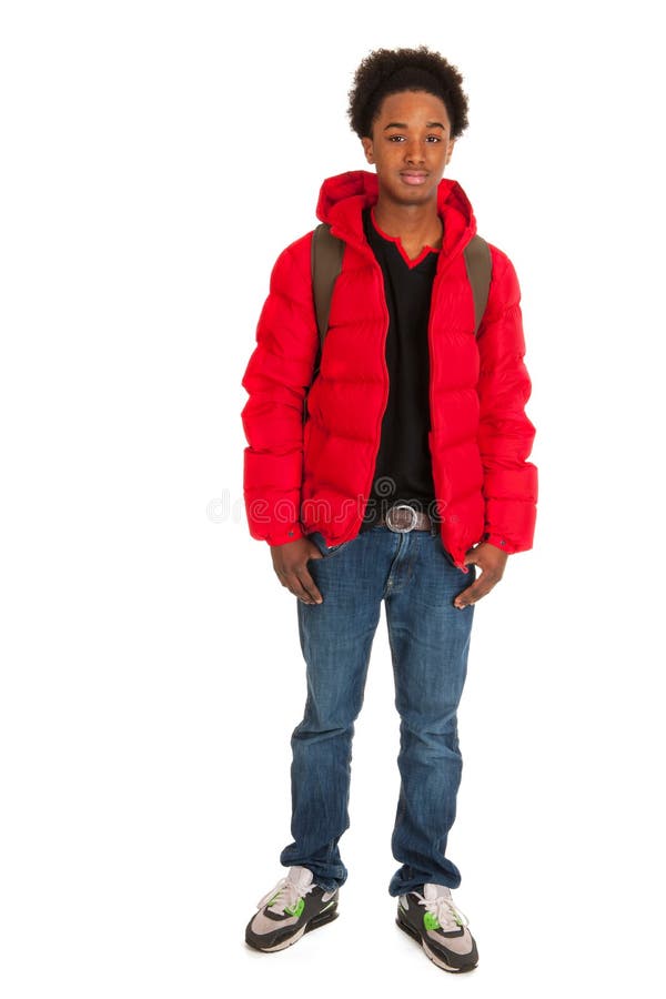 Menino de escola preto imagem de stock Menino de escola preto imagem de stock