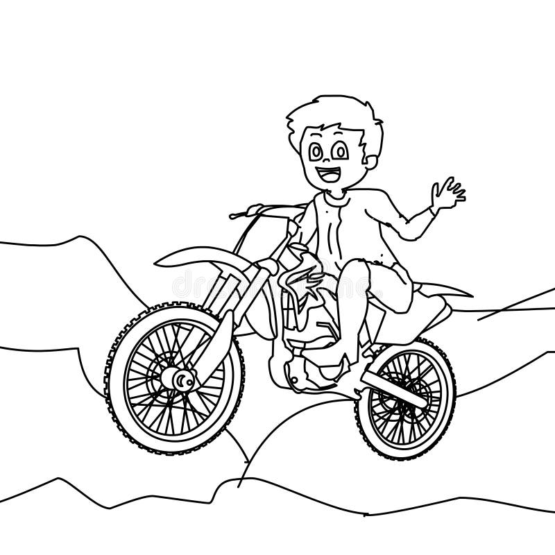 Entregue O Estilo Da Tração De Uma Ilustração Nova Da Motocicleta