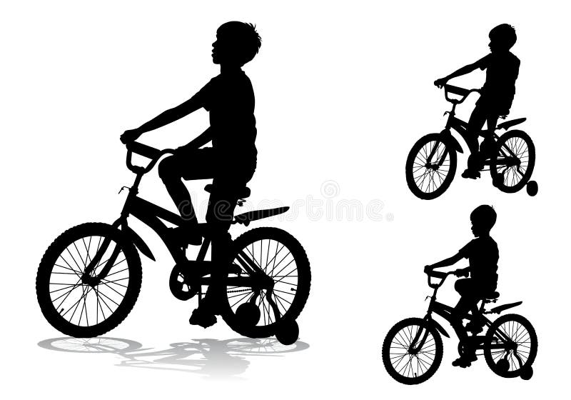 Menino na bicicleta ilustração stock Menino na bicicleta ilustração stock
