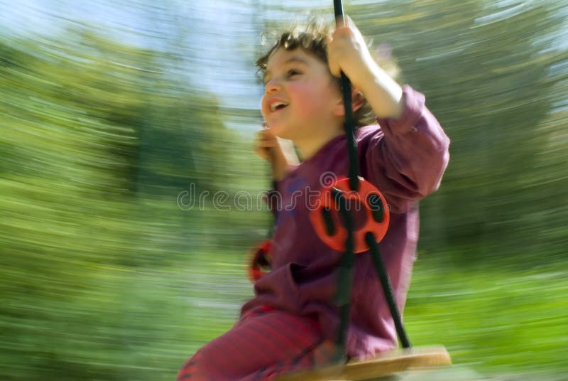 Menino no balanço imagens de stock Menino no balanço imagens de stock