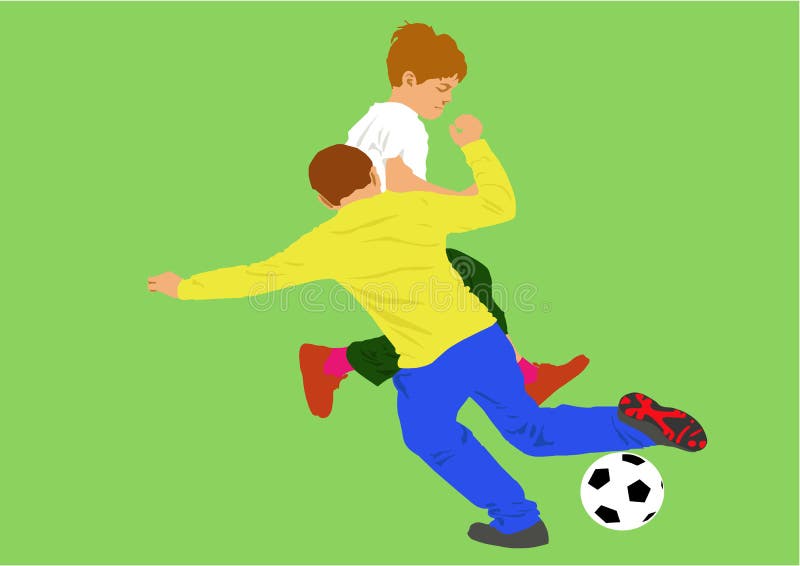 Ilustração De Cor Do Futebol Do Jogo De Dois Amigos Para a Web E O Projeto  Moile Ilustração Stock - Ilustração de esfera, pessoal: 98745259