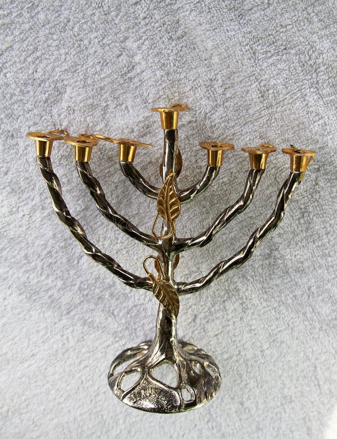 Menora stock photo. Image of jewish, holder, candlestick 112790946