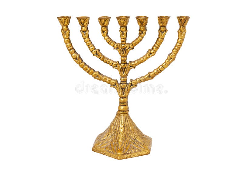 Menorah isolated on the white background