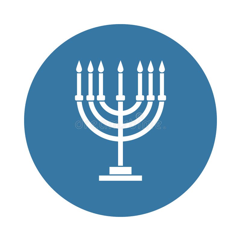 Menorah ikona w odznaka stylu ilustracja wektor Menorah ikona w odznaka stylu ilustracja wektor