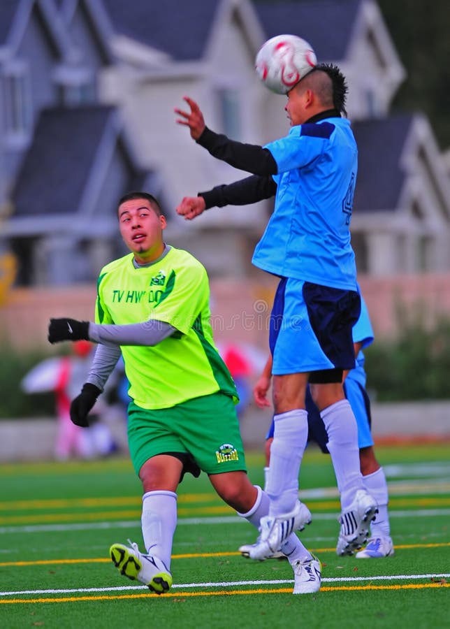 Mens Club Soccer Head Ball Impact. Editorial Stock Photo - Image of adult, team: 11781443