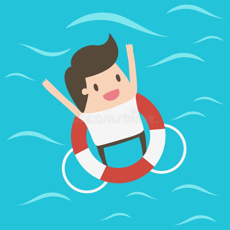 Mens die voor hulp gillen vector illustratie Mens die voor hulp gillen vector illustratie