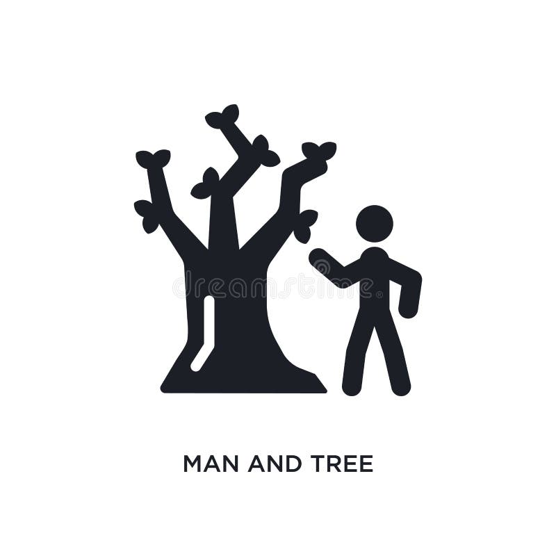 mens en boom geïsoleerd pictogram eenvoudige elementenillustratie van de uiteindelijke pictogrammen van het glyphiconsconcept men royalty-vrije illustratie mens en boom geïsoleerd pictogram eenvoudige elementenillustratie van de uiteindelijke pictogrammen van het glyphiconsconcept men royalty-vrije illustratie