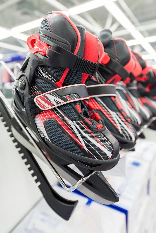 Mens Ice Hockey Skates in Store Stock Photo Image of mens