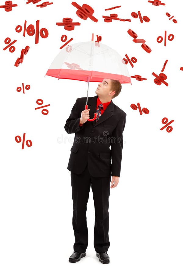 Mens onder het vallen percents stock foto Mens onder het vallen percents stock foto