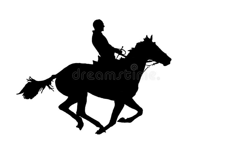 Mens op het paard. stock illustratie Mens op het paard. stock illustratie