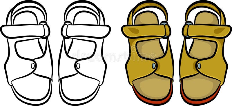 Mens sandals stock illustration. Illustration of clipart - 714996