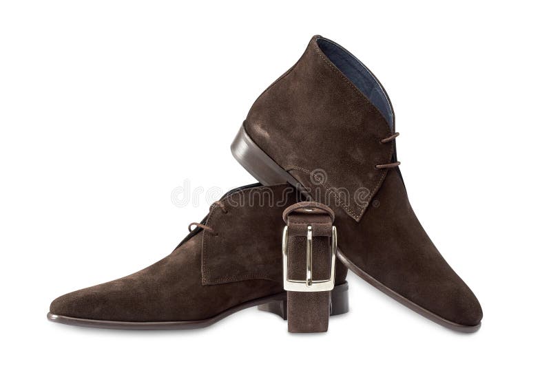 Mens Shoe and Belt Isolated on White Stock Photo Image of shoes