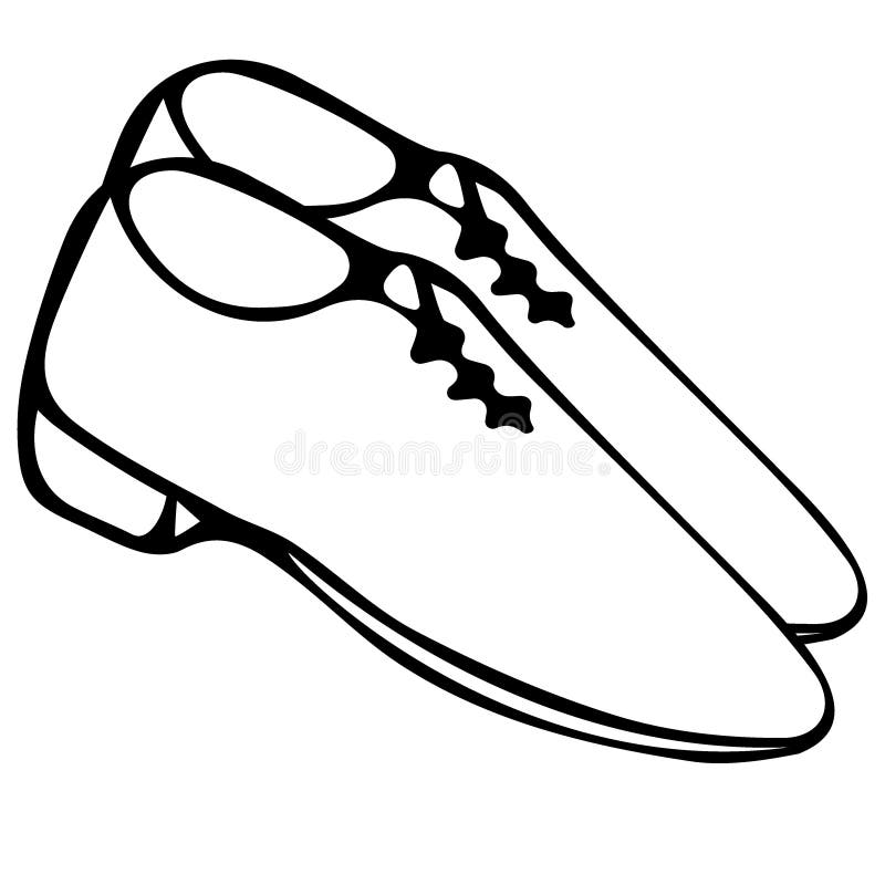 Mens Shoes Hand Drawn Vector Illustration Stock Vector - Illustration ...