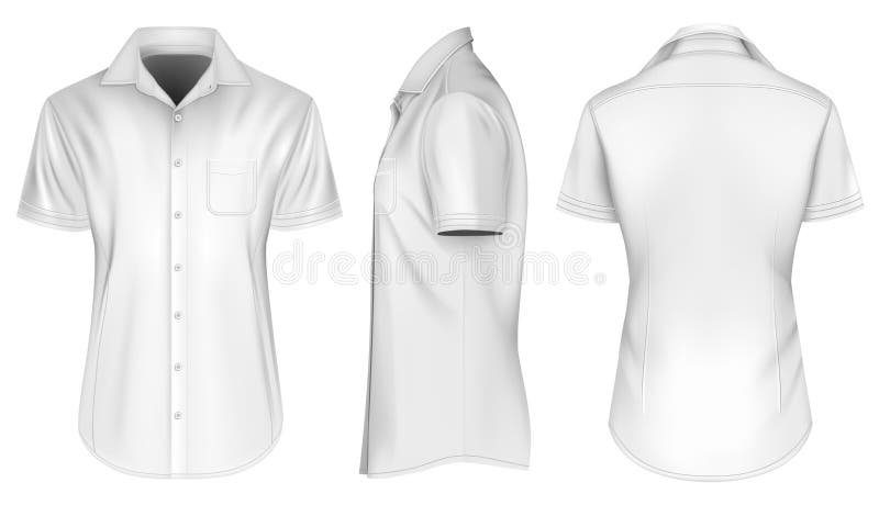 Download Mens Short Sleeve Shirts With Open Collar Stock Vector ...