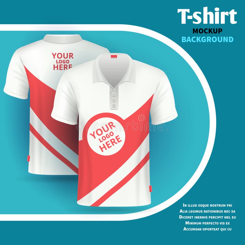 Mens t-shirt vector mockup advertising concept vector illustration