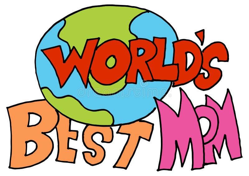 Mensagem da mamã do mundo a melhor ilustração do vetor Mensagem da mamã do mundo a melhor ilustração do vetor