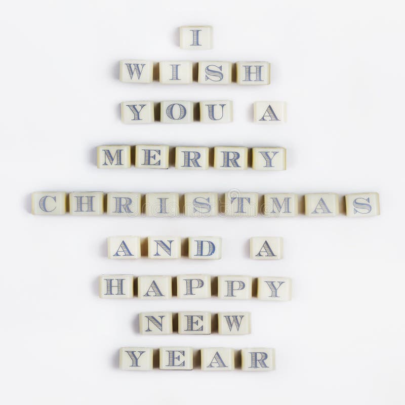 Merry Christmas Happy New Year sign. Made of plastic stamp blocks. Merry Christmas Happy New Year sign. Made of plastic stamp blocks