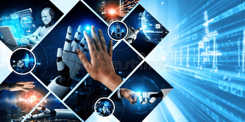 Mensch interagieren mit virtuellem NLP-Roboter der künstlichen Intelligenz. Konzept der künstlichen Intelligenz schnelle Engineering llm Ziel zu lernen, generative Hilfe für die Steigerung der Produktivität zu nutzen. nlp.