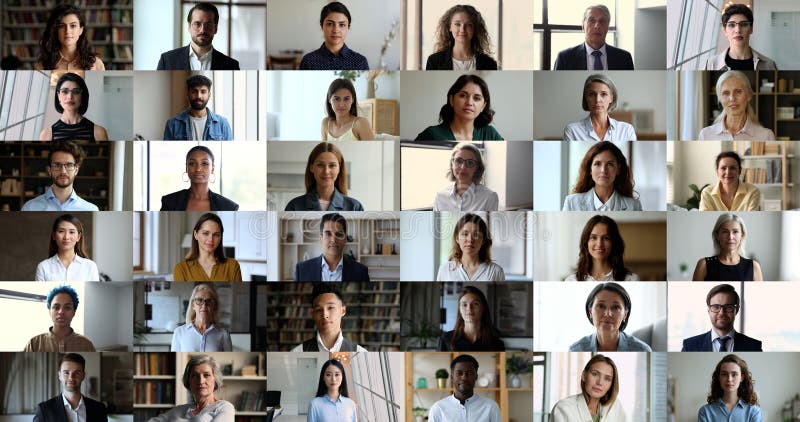 Menschen betrachten gemeinsam gestapelte Kamera in Collage View stockbild