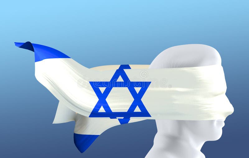 Menschliches Gesicht Israel Der Flaggen-2 Stock Abbildung