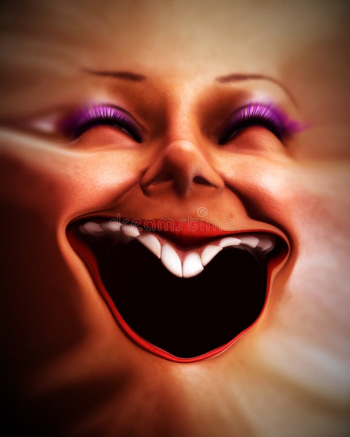 Menschliches Verzerrtes Gesicht 7 Stock Abbildung - Illustration Von