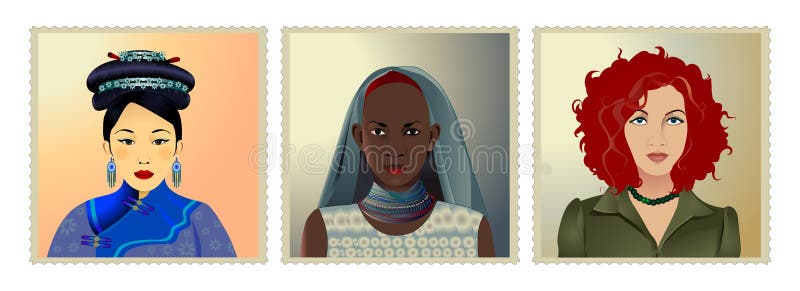 Menselijk ras vector illustratie Menselijk ras vector illustratie