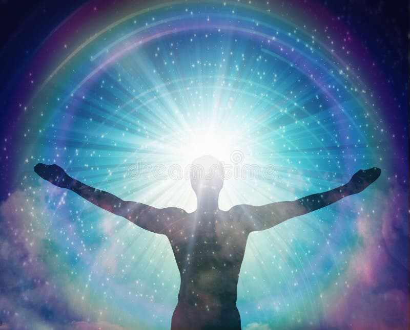 Menselijk universum meditatie genezing van energiebundels voor menselijk lichaam