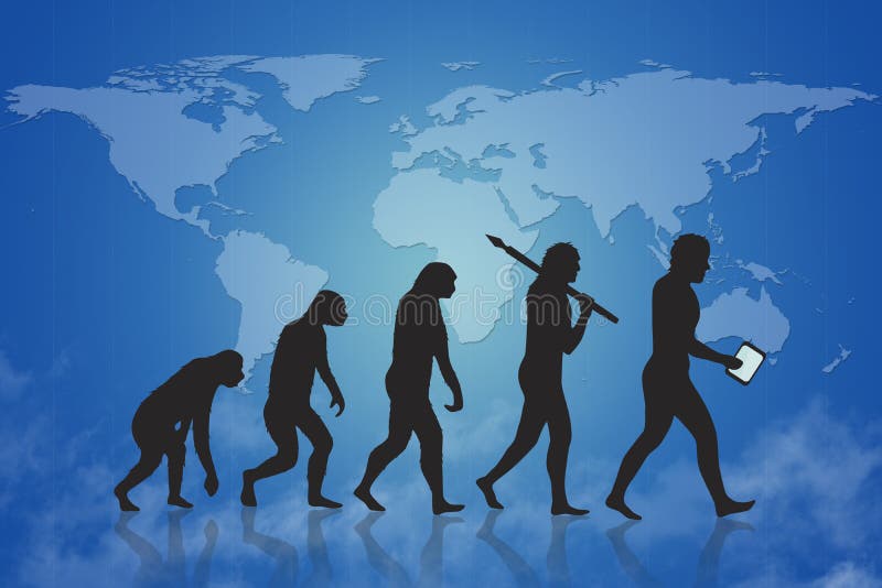 Menselijke evolutie/de groei & vooruitgang stock illustratie Menselijke evolutie/de groei & vooruitgang stock illustratie