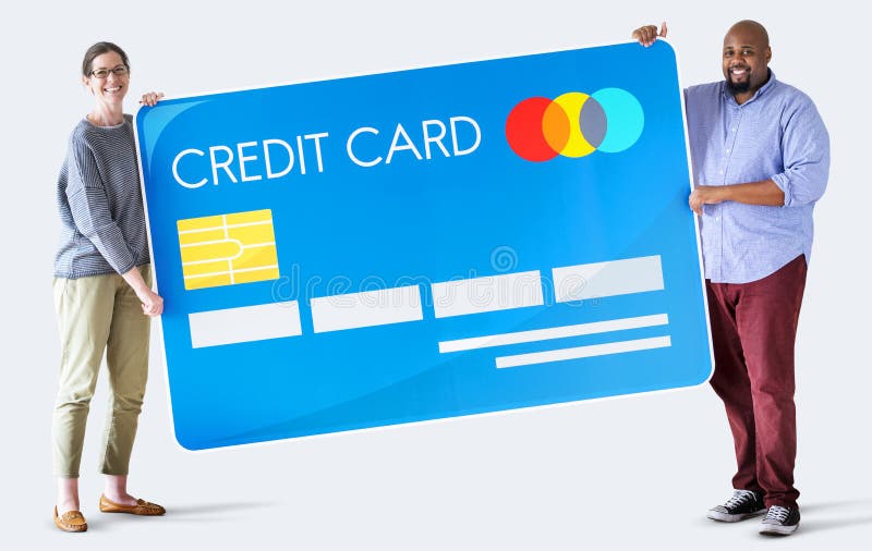 Mensen die een creditcard houden royalty-vrije stock afbeeldingen Mensen die een creditcard houden royalty-vrije stock afbeeldingen