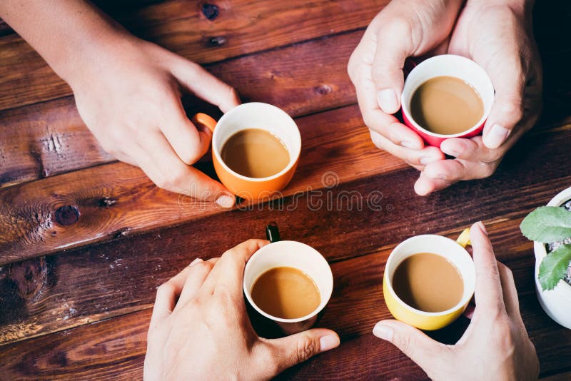 Mensen die koffie drinken stock foto's Mensen die koffie drinken stock foto's